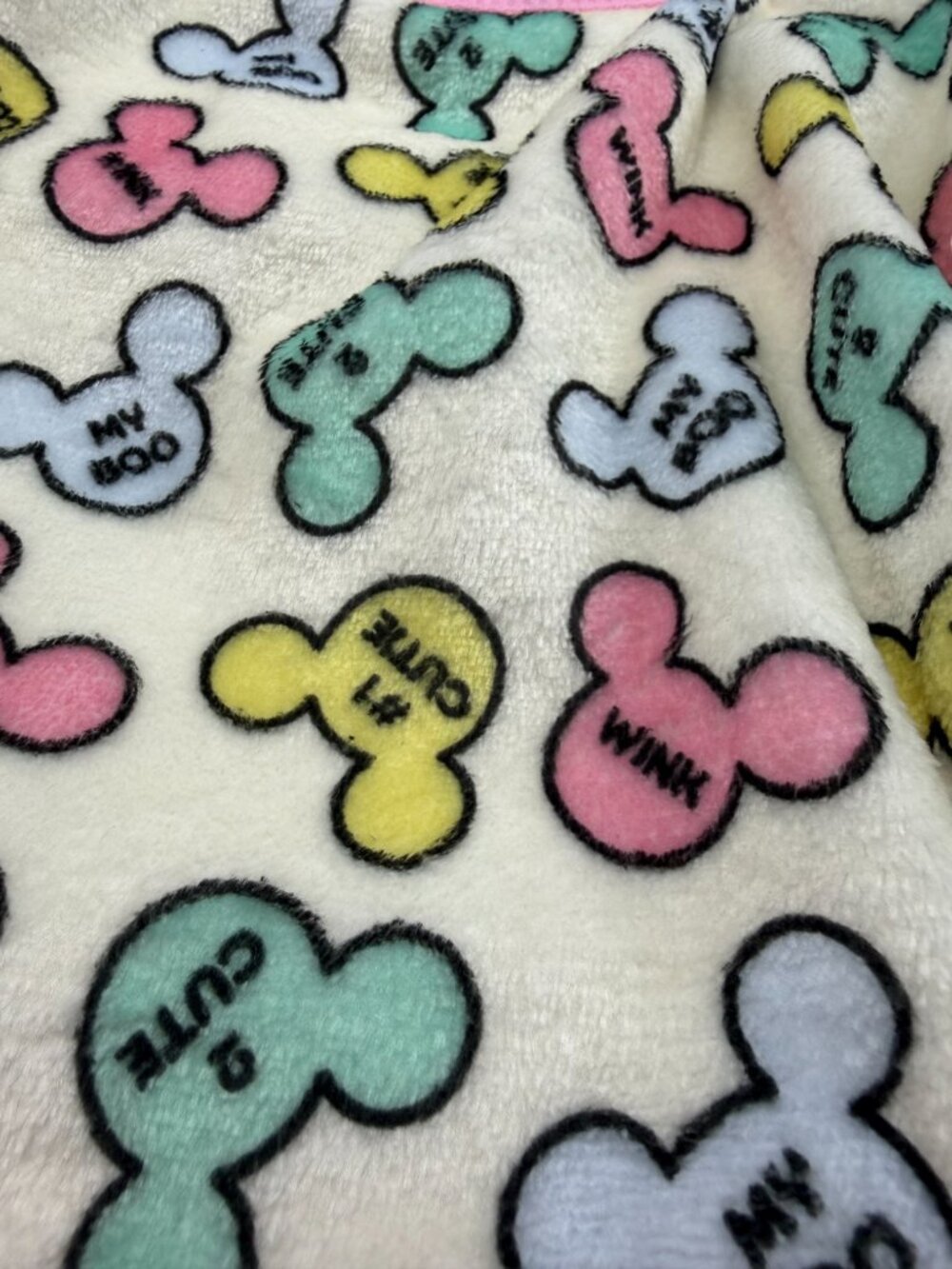 Disney Mickey & Friends Dog Pajamas Medium Pink Fleece Pet PJs Love Print NWT - Picture 5 of 6